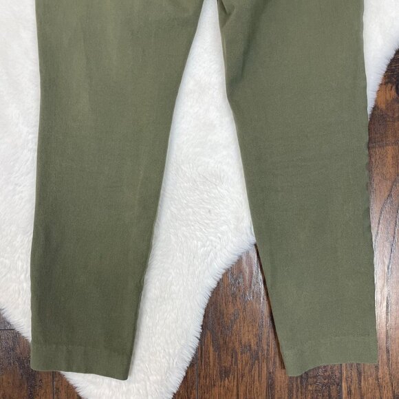 Old Navy Pixie Pants 4 Olive Green High-Rise Skinny Ankle Stretch Cotton Twill - Picture 6 of 11